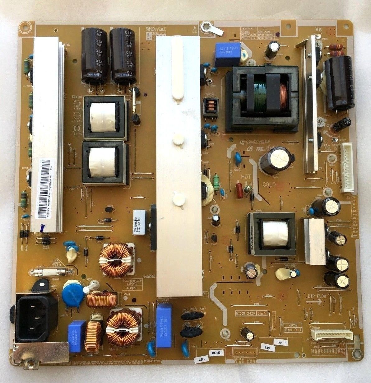Samsung PN51E550D1F Power Supply Board BN44-00510B P51FW_CDY