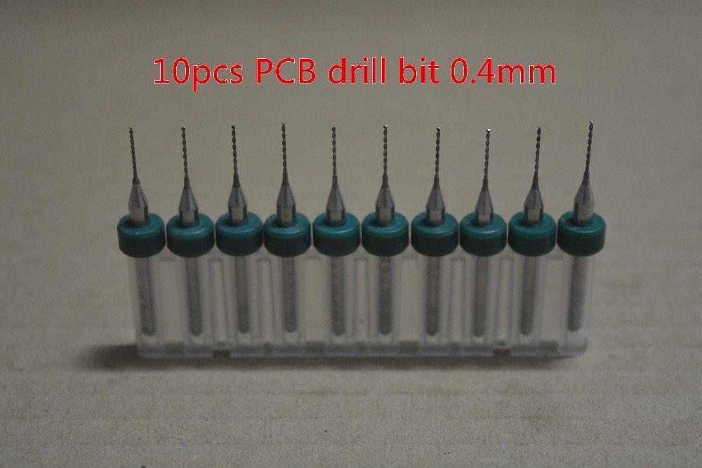 10pcs 0.4mm circuit board PCB mini drill bit carving bit for PCB CNC Φ3.175mm