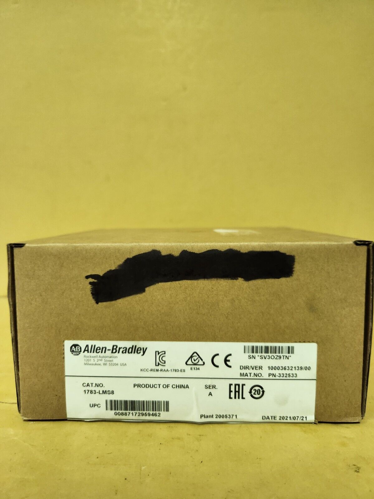 New Open Box Allen Bradley 1783-LMS8 /A Lightly Managed ENet Switch 8-P