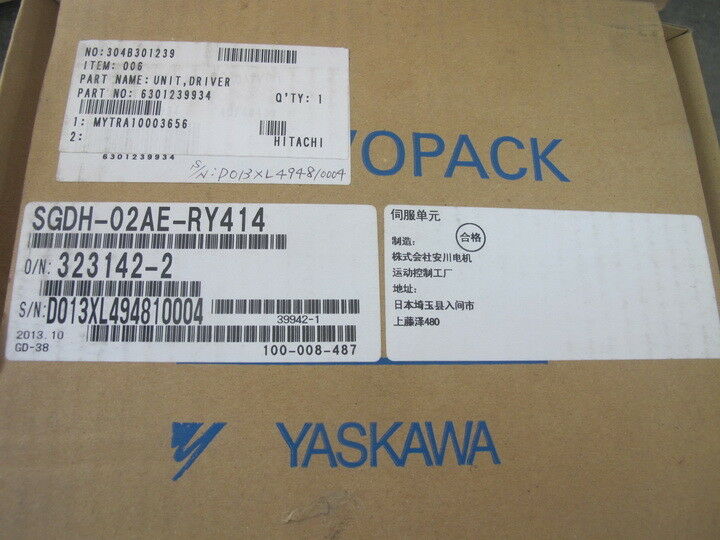 YASKAWA 200W AC SERVO DRIVER SGDH-02AE-RY414 New