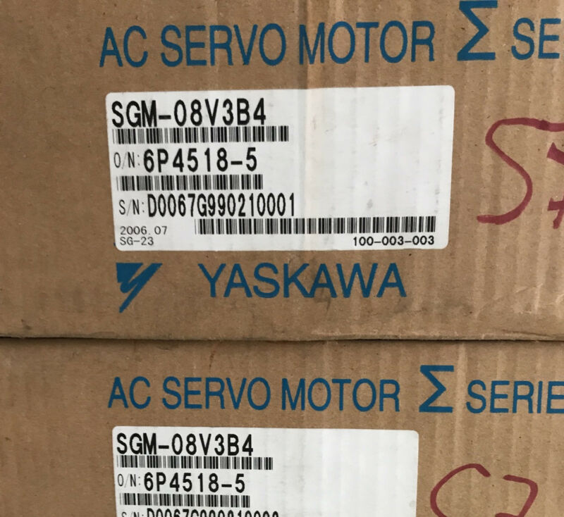 YASKAWA 750W 200V AC SERVO MOTOR SGM-08V3B4 SGM08V3B4 NEW