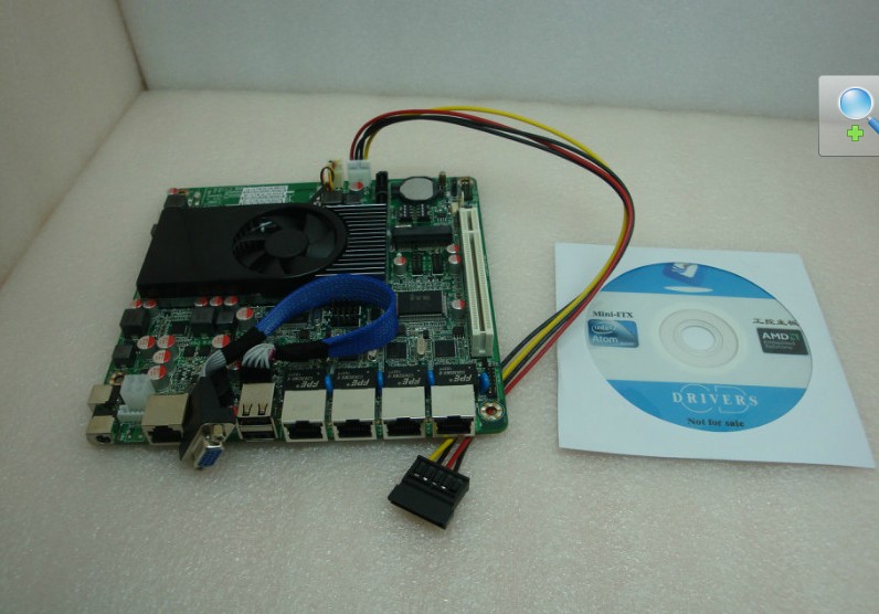 Intel ATOM D2550 Mini-ITX motherbroard with 4 LAN ports and supp