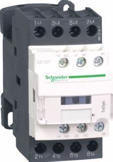 SCHNEIDER ELECTRIC LC1DT40U7 Non-Reversing Contactor, 240VAC, 40A, 4-P, DIN Rail