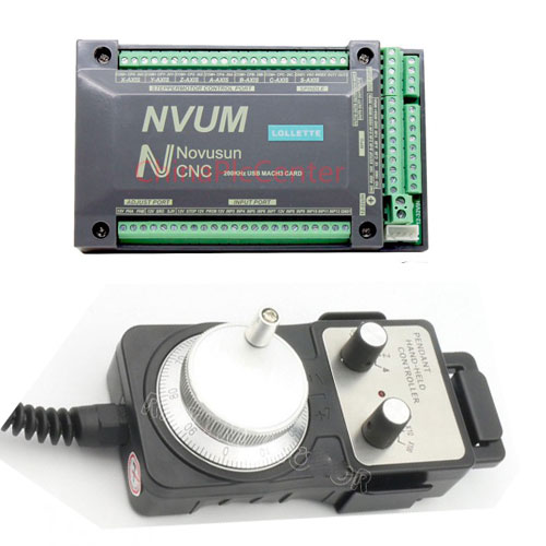 NVUM 4 axis cnc controller with 4 Axis MPG Pendant Handwheel