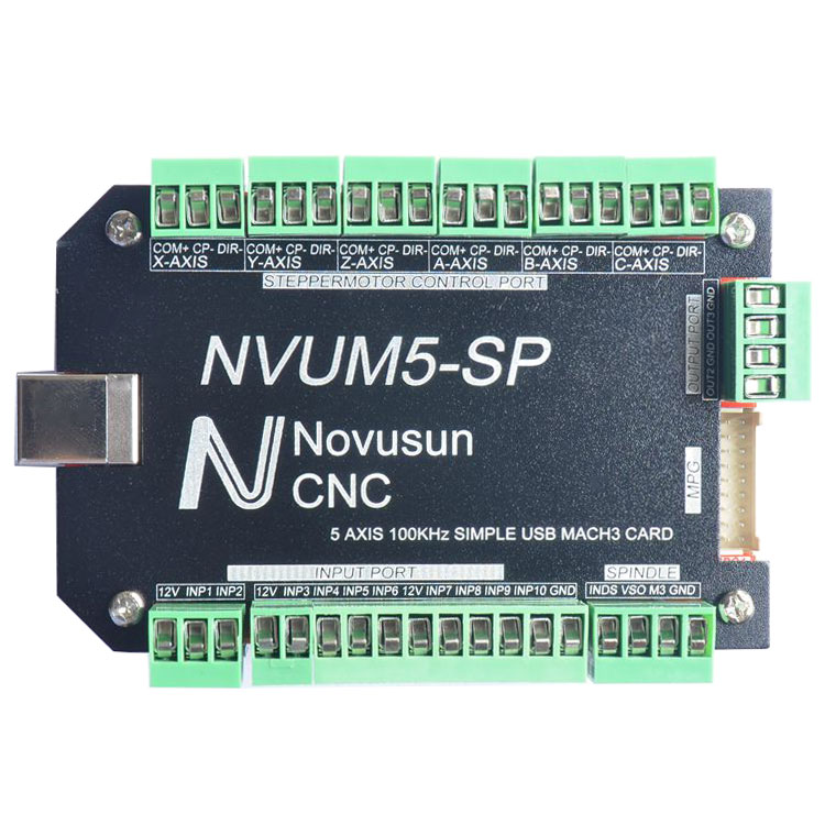 USB MACH3 Interface Board Card 5-Axis CNC Controller 100KHz for Stepper Motor NVUM5-SP