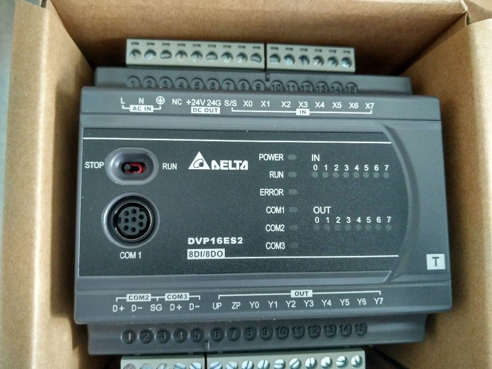 DVP16ES200T Delta ES2 Series Standard PLC DI 8 DO 8 Transistor 100-240VAC new in box