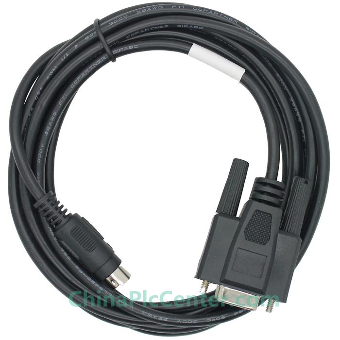 8P Mini Din Male to Female RS232 DB9P Cable for Delta PLC DVP